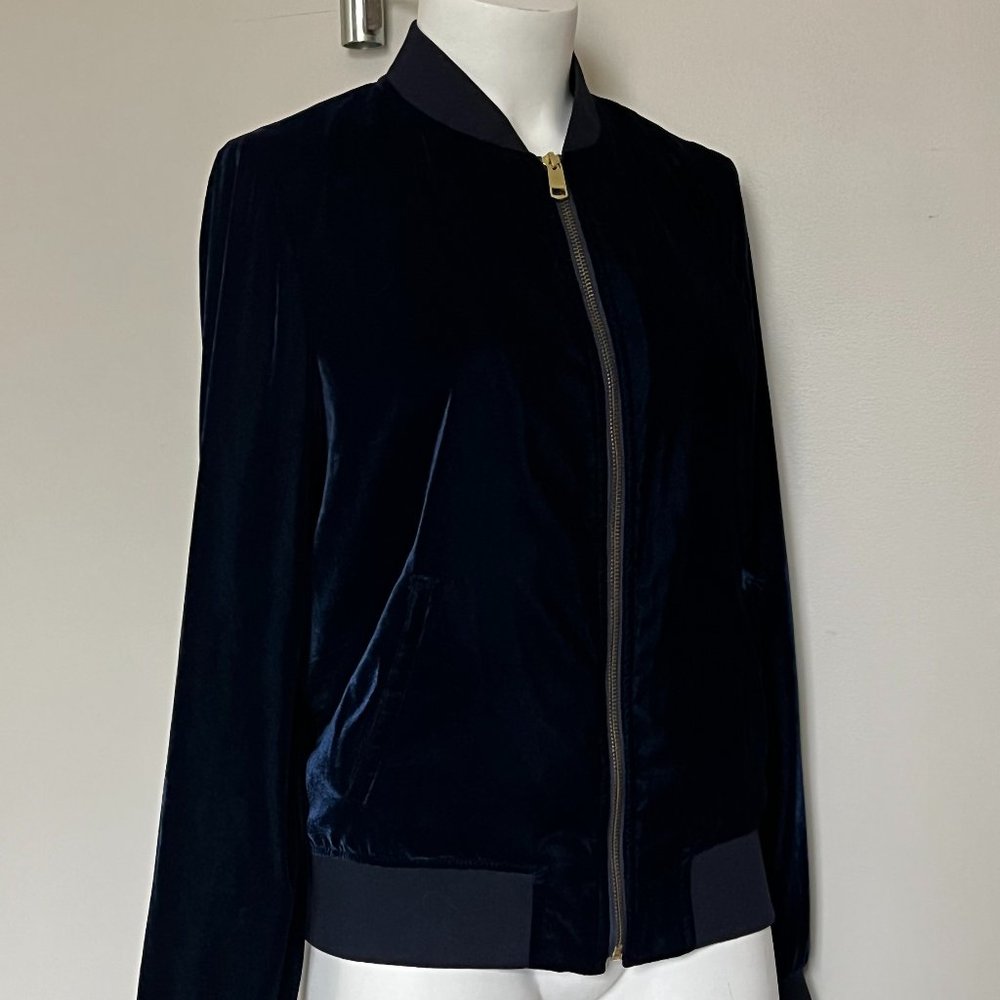 Tommy Hilfiger Blue Velvet Bomber Jacket